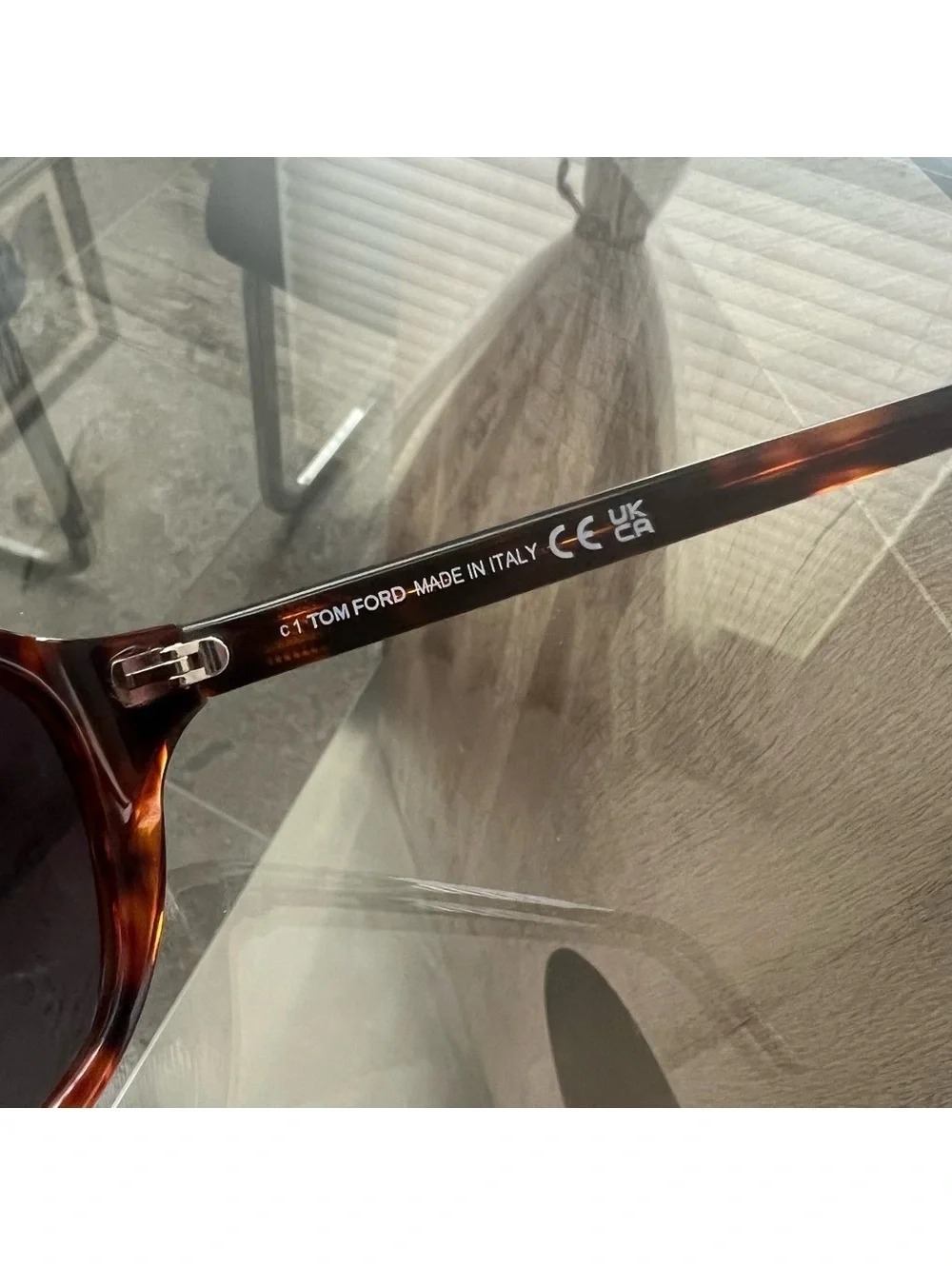 New TOM FORD Rectangular Frame Sunglasses in Havana New w/Tag Retail $455
